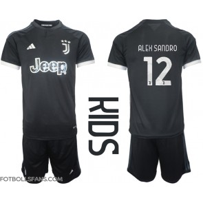 Juventus Alex Sandro #12 Replika Tredje Tröja Barn 2023-24 Kortärmad (+ Korta byxor)